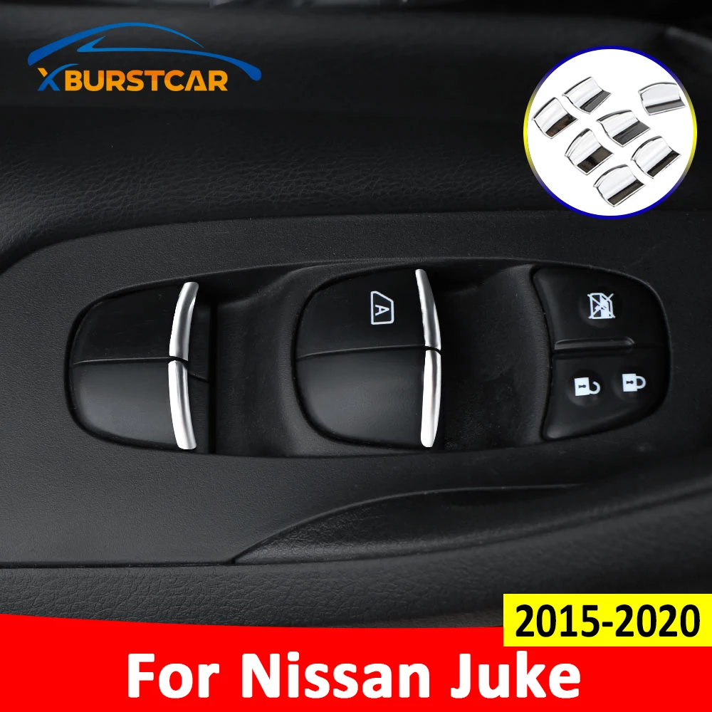 7 шт./компл. ABS хромированные кнопки переключателя окна автомобиля для Nissan Juke 2015 2016