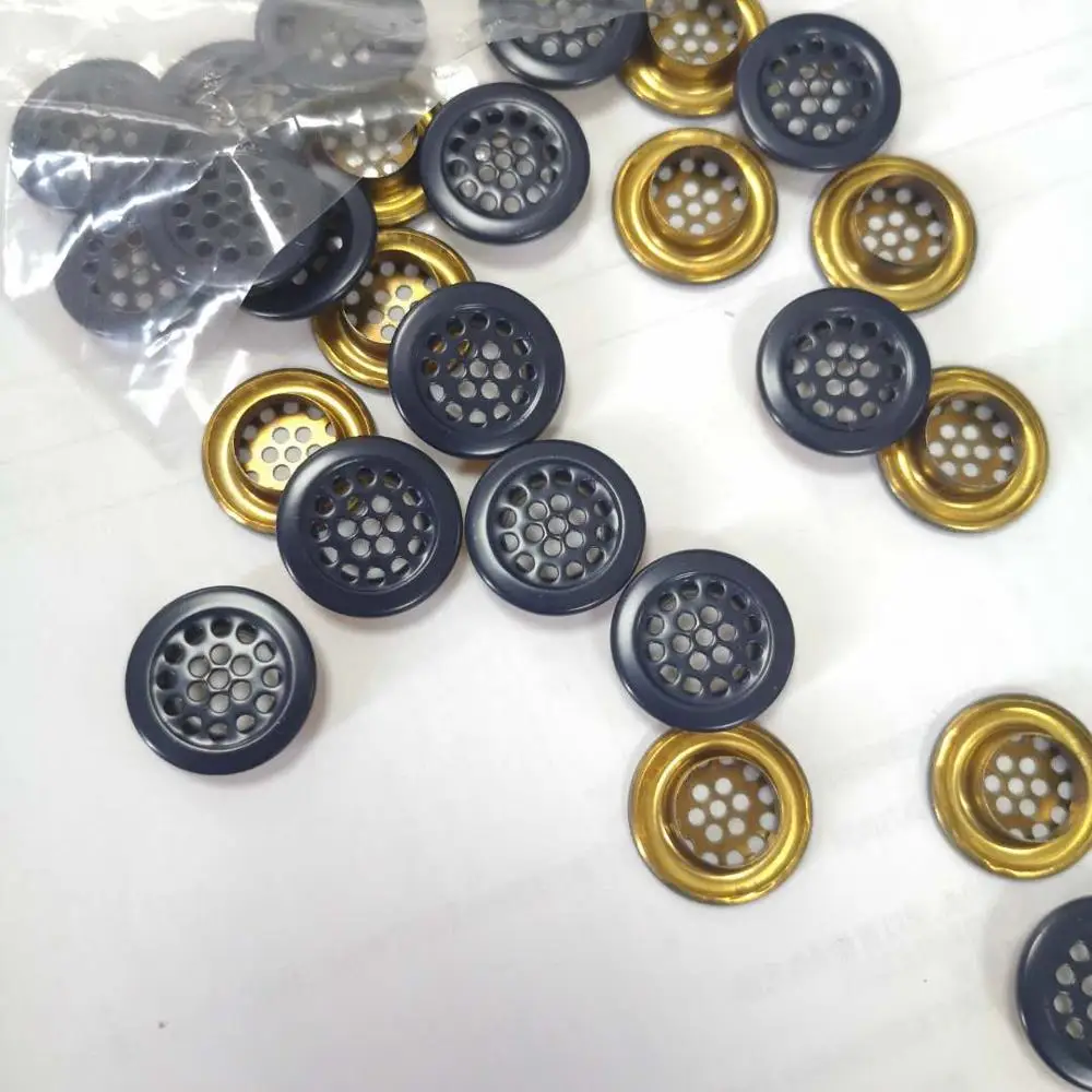 Brass material mesh eyelet with tools anti rust diameter 19 MM or 20 MM or 22 for apron and bags rivet eye button