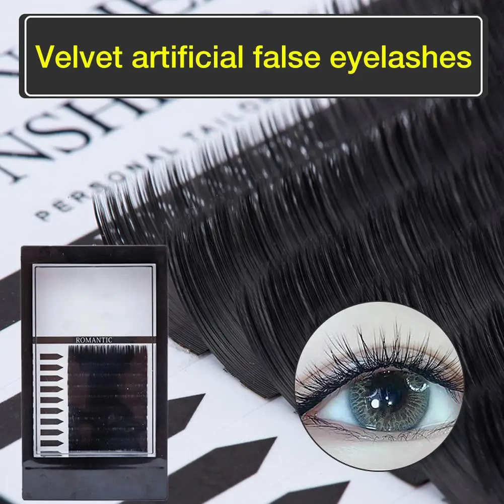 New Beauty False Eyelashes Natural Soft Fake Eyelash Eye Makeup Tool For Women Double-hair Tip Grafting Eyelash Velvet Flat Hair