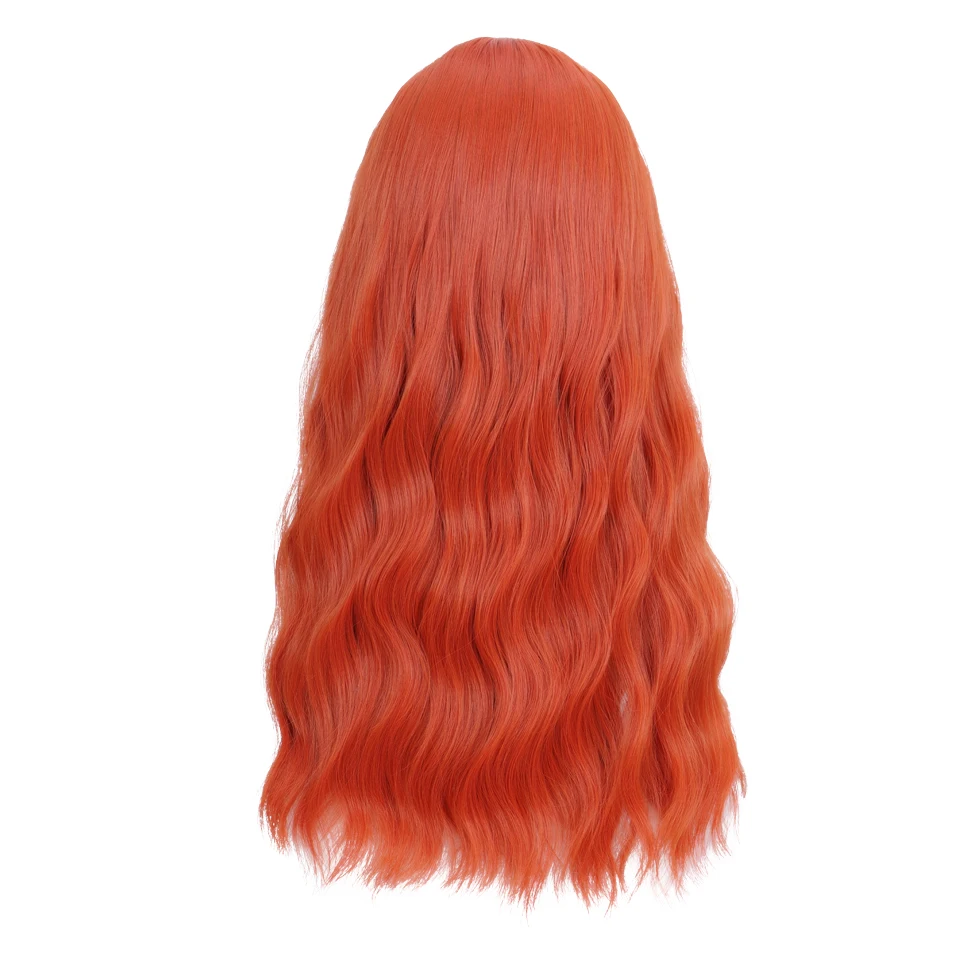 MUMUPI Лолита оранжевый цвет Длинные волны воды прическа парики для женщин синтетические волосы высокая температура волокно средний размер - Цвет: T1B/613