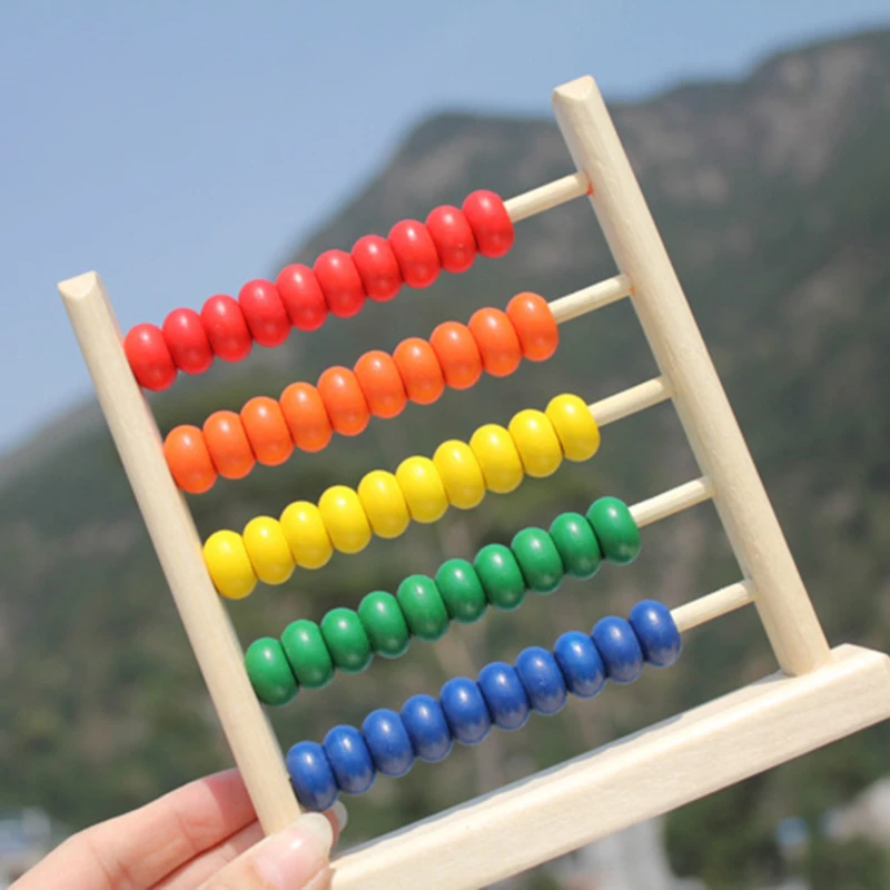 

Baby Math Toy Wooden Abacus Colorful Small Numbers Counting Calculating Beads Kids Toy Math Learning Early Educational Toy