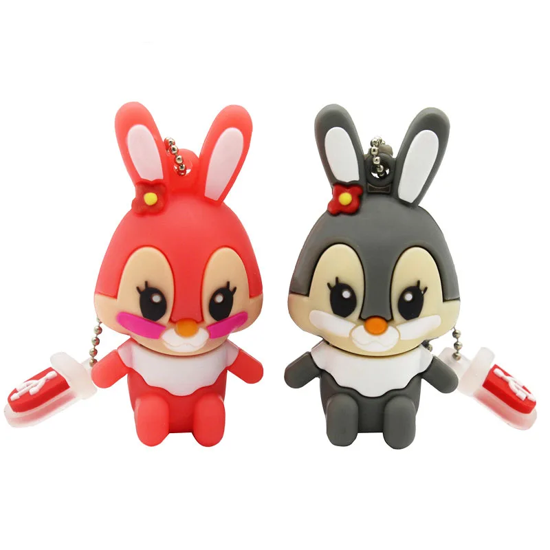 Usb флеш накопитель TEXT ME розовая карта памяти серый кролик 8 ГБ 16 ГБ|16gb pendrive|memory