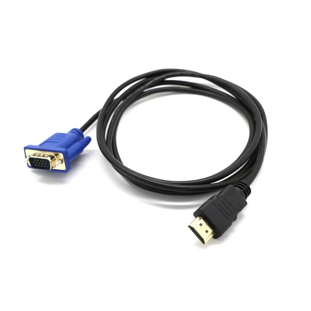 1M HDMI-compatible To VGA D-SUB Male Video Ad Ter Cable Lead For TV PC Computer Durable | Электроника