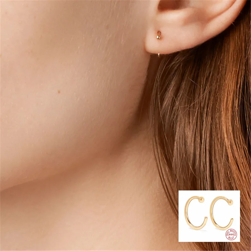 ROXI крошечные 925 пробы в горошек серебряные серьги минималистичные женские серьги-гвоздики для женщин ювелирные изделия хрящевая спираль Сережки для пирсинга