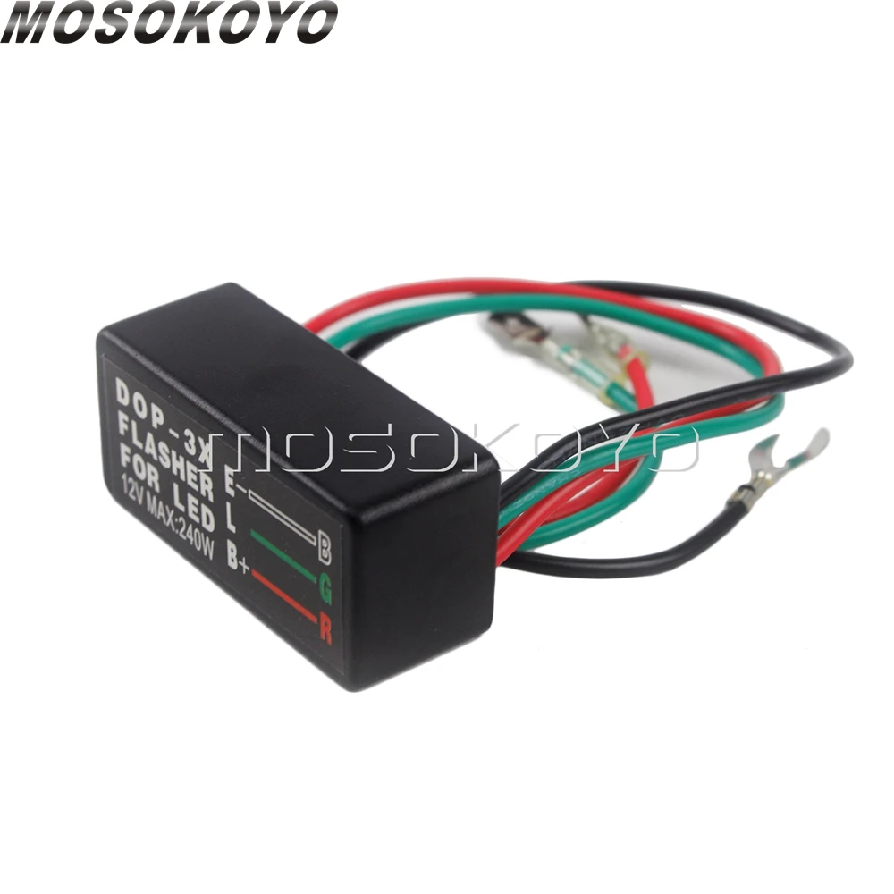 

12V 240W Indicator DOP-3X Flasher Light Relay For Car Motorcycle Scooters Off-road Universal LED /Halogen Turn Signal Controller