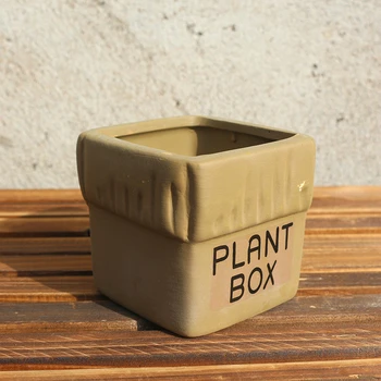 

Creative Retro Flower Pot Ceramic Vase Plant Box Planter Home Decor Desktop Ornaments Garden Pot Succulent Plant Pot