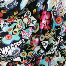 1 ярд мягкая лайкра хлопок ткань трикотаж джерси материал для платья рубашка Винтаж