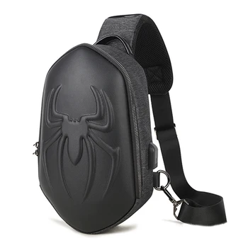 

PosBuy Male Anti Thief USB Shoulder Boy One Shoulder Sling Bag Black School Work Cycling Messenger University Crossbody Bag 2020
