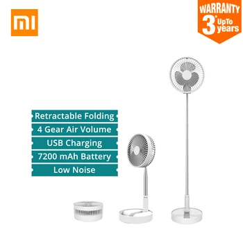 

New Xiaomi Standing Floor Fan Telescopic folds Home Desktop Usb Loading Portable office Wireless electric fan Natural wind