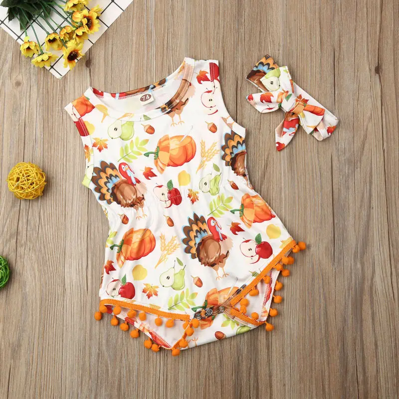 Комплект из 2 предметов Одежда для новорожденных девочек на День Благодарения