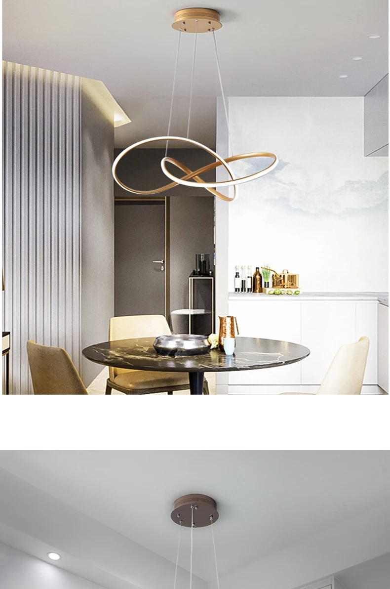 Современный светодиодный подвесной светильник для столовой, бара, кухни, ресторана, кофейной спальни, алюминиевый подвесной светодиодный подвесной светильник