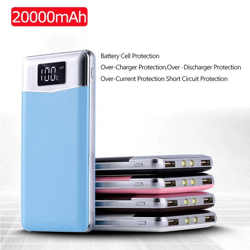 

20000mah Power Bank Protable External Battery Powerbank Fast Battery Charger For Huawei IPhone Samsung Smart Phone