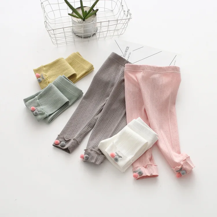 Cg2019 Летний стиль корейско-Стиль с вышивкой для девочки, леггинсы с рисунком вишни