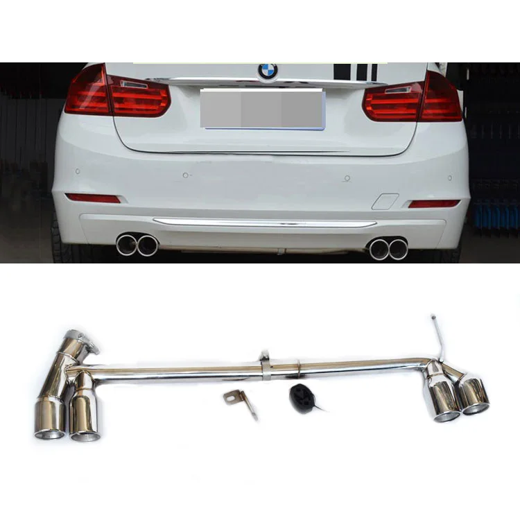 

Stainless Steel four Out Muffler Tip Exhaust fit BMW 318i 420i 320i F30 F35 in 2013-2016 Original car or modified with MT MP b