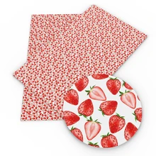 20*34 см губная помада с мотивом единорога фруктовые узоры напечатанные виниловые искусственная кожа ткань листы, DIY материалы ручной работы для рукоделия, 1Yc9443