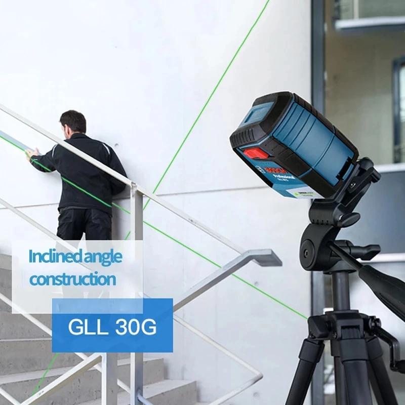 Bosch Laser Level GLL30G Two-Line Green Horizontal And Vertical Laser Levels Cross Line For Home Decoration laser level
