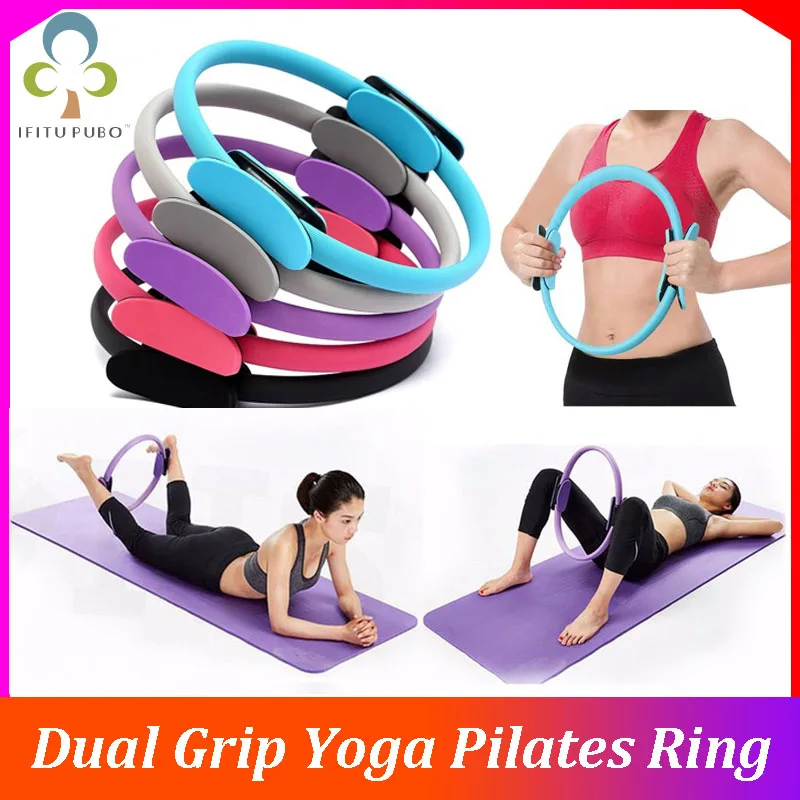 Yoga Circle Pilates Magic Ring Resistance Body Trainer Exercise Fitness Gym Work 