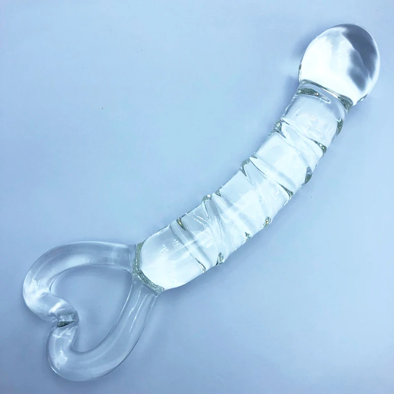 

1 PC Glass Dildo Product Heart Ring Pyrex Dildo Crystal Fake Penis Anal Butt Plug Prostate Sex Toys for Women Masturbation