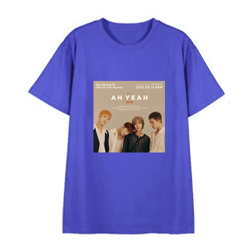 Kpop WINNER AHYEAH альбом рубашки хип хоп Повседневная Свободная одежда футболка Топы с короткими рукавами футболка DX967