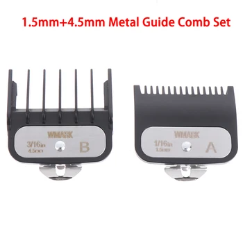 

2pcs 1.5+4.5mm Cutting Guide Comb Hair Clipper Limit Comb With A Metal Holder Limited Comb For Professional Clipper