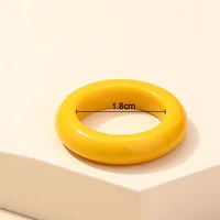 Korean Resin Ring Round Geometric Amber Decorative Pattern Acrylic Transparent Colourful Pendant Gift Jewelry Party Accessories - Image 5
