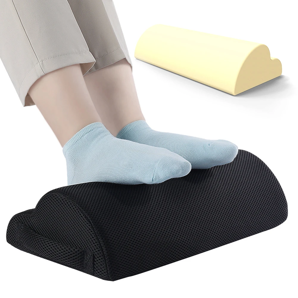 Almohada para los pies cojín de relax, práctico soporte para los pies debajo del escritorio, taburete para pies para la oficina, masaje de reposapiés de carrera
