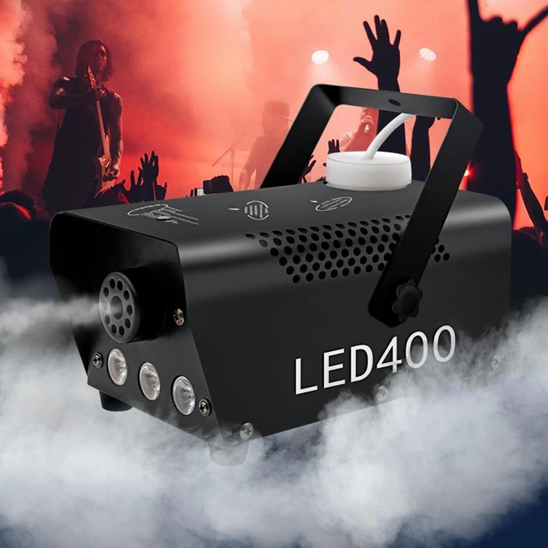 Remote Control Mini Fog Machine 400W Smoke Machine With RGB Led Disco DJ Party Make Fog Home Entertain KTV Romantic  Wedding