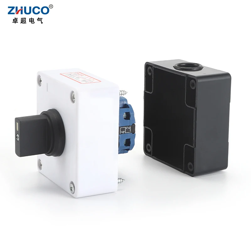 

ZHUCO SZW26/LW26-20 ON-OFF-ON 102 20A 660V 1 Pole Selector rotary Cam Changeover Switch With Waterproof And dustproof Sealed Box