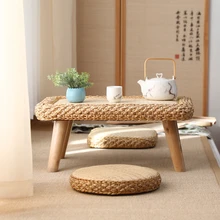 Table basse en rotin japonais, salon, minimaliste, moderne, Type de sol, petite Table d'appoint pour chambre à coucher, balcon, Table à thé en bois Tatami