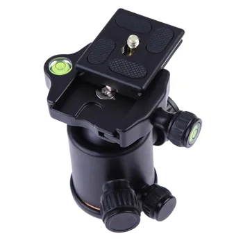 

Mount Univeral QR Plate Easy Install 360 Degree Rotation Accessories Adjustable Tripod Head Black Aluminum Alloy Ballhead