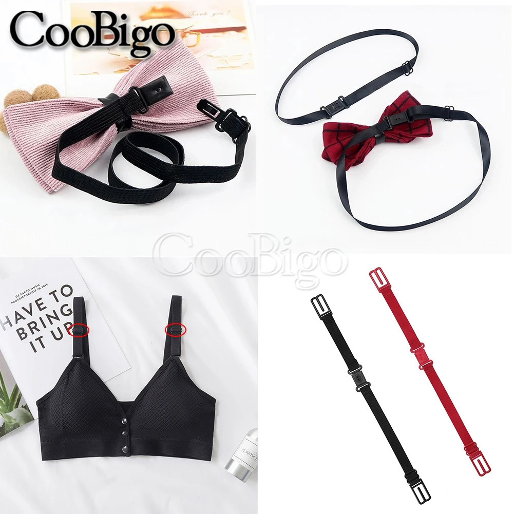 10 Cinghie Elastiche Regolabili Per Papillon Pre-annodato - Fascia Elastica 1cm Con Fibbia Metallo