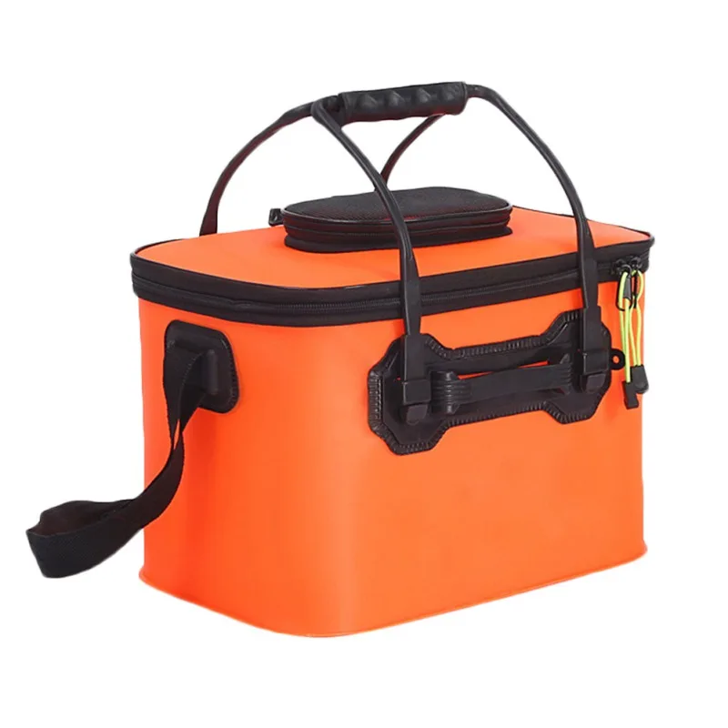 Water Bucket Rectangular Thick Retractable Folding Portable Zipper Organizer Storage Container Accessories For Fishing Lure New
