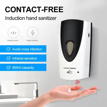 

800ml Automatic Soap Dispenser Touchless Sensor Hand Sanitizer Shampoo Detergent Dispenser Wall Mounted For Bathroom Kitchen
