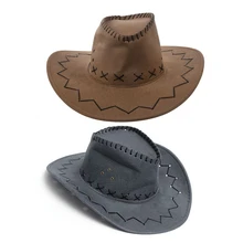 2 предмета ретро унисекс джинсовые Дикий Запад Ковбой В ковбойском стиле «Родео»; нарядное платье аксессуар Шапки, хаки, серый