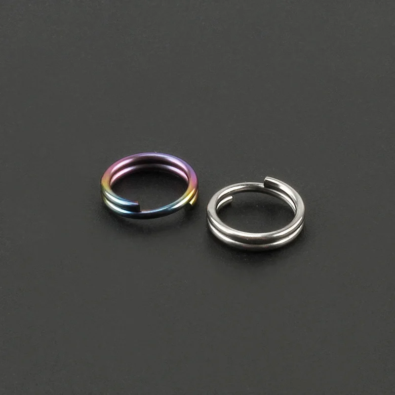 Key Ring 10mm Titanium Alloy 10pcs/lot EDC Outdoor Small Tool Accessories