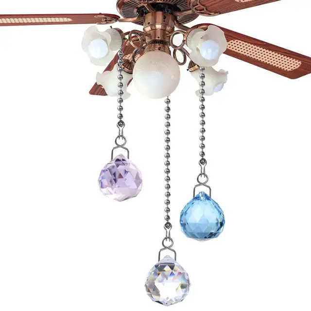 H&D 6, 20 Mm -Es Kristálygolyó Prizma Szivárványos Ablak Függő Napsütő Dísz Káprázatos Mennyezeti Ventilátor Húzási Láncok Otthoni Dekorációhoz - Image 3