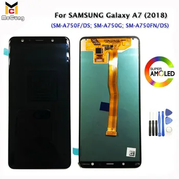 

6.0" Super AMOLED 100% Tested OK For Samsung Galaxy A7 2018 SM-A750F A750F A750 LCD Display Touch Screen Digitizer TFT Assembly