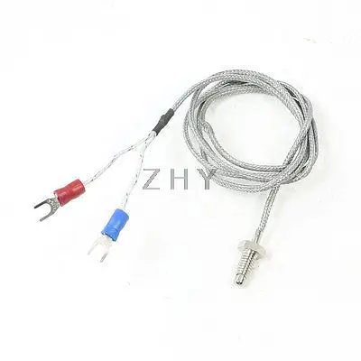 

6mm Thread K Type 800C Thermocouple Temperature Probe Sensor 3.2ft