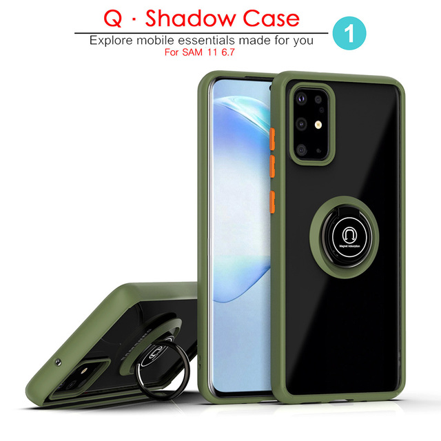 Protection Case For Samsung A40 A50 A51 A71 S20 Ultra S10 Plus Magnetic Ring Bracket Holder Luxury Shockproof Full Cover