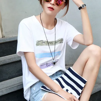 

2020 New fashion women summer t shirts tee White color