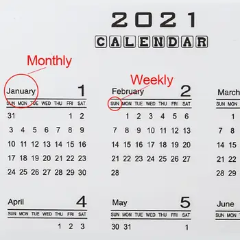 

2021 year Calendar For Spiral Notebook Planner Refill Index PP Home Divider Journals Transparent Page Supplies V5L9