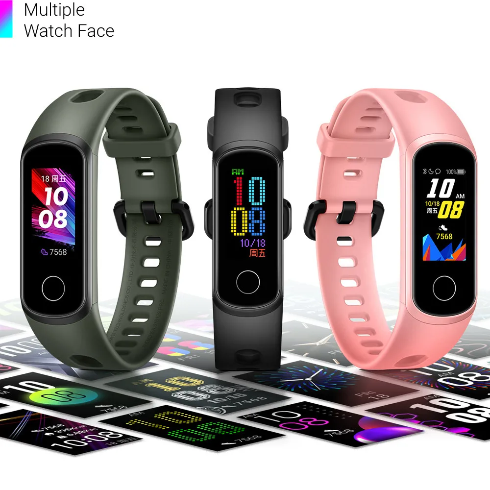 Оригинальный Huawei Honor Band 5i смарт браслет AMOLED Huawe Смарт часы трекер сна плавания