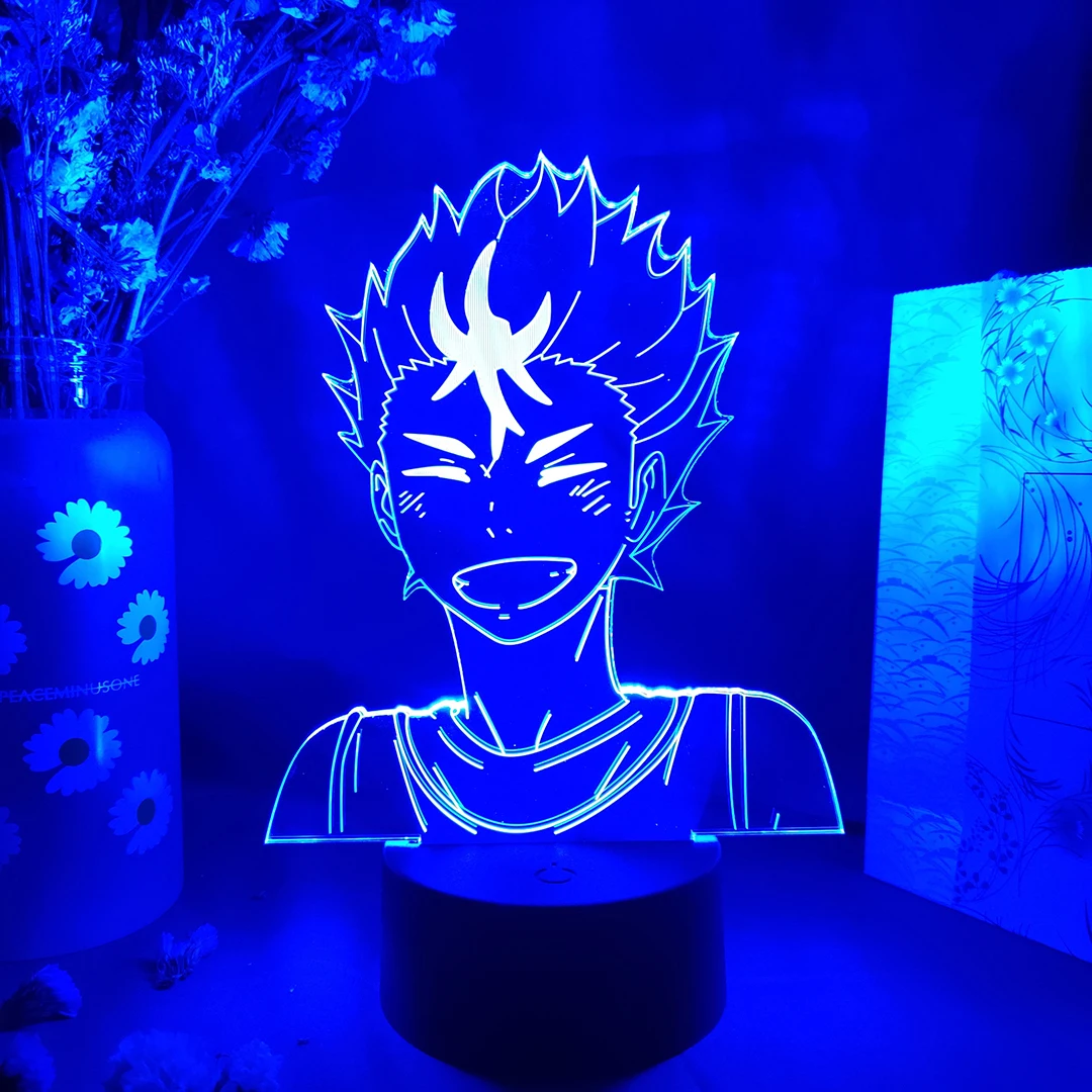 

Haikyuu Group Figurines Anime Lamp Hinata Bokuto LED Color Changing Sensor Nightlight Manga Creativity Gift for Otaku Haikyu Fan