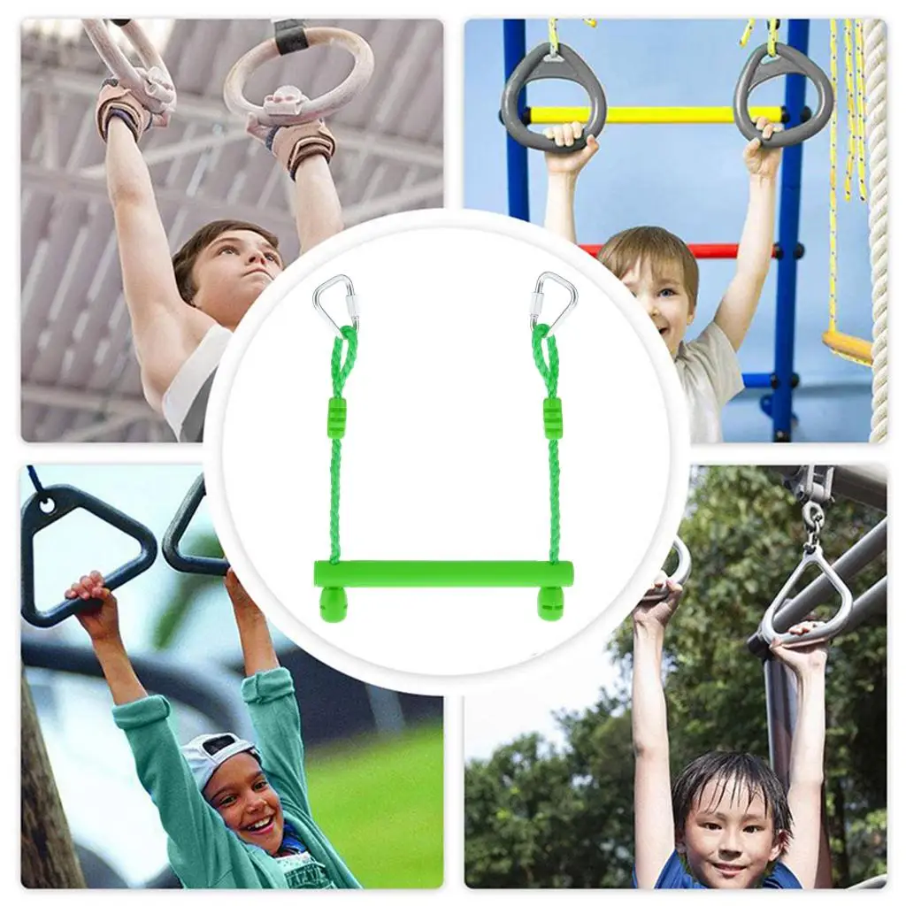 Trapeze Swing Bars Gymnastic Monkey Bar Slack Accessories Playground Backyard Activities Easy Install