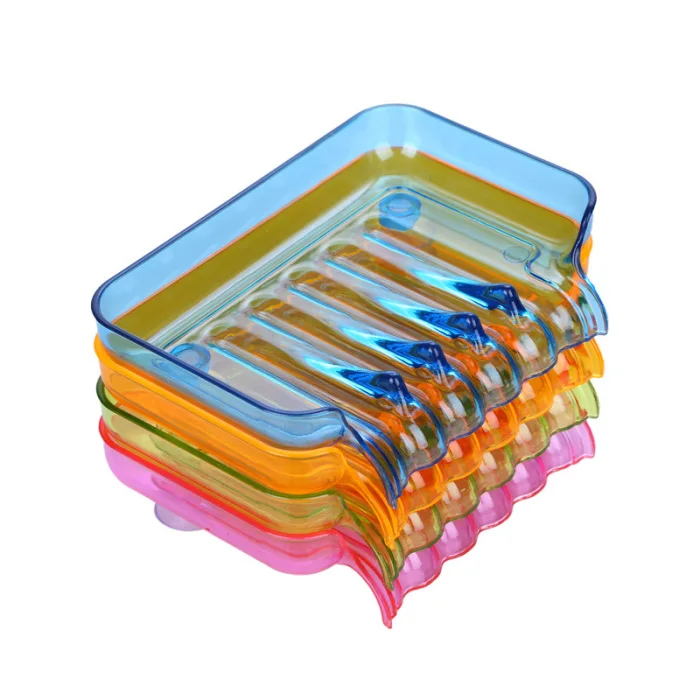Soap Storage Box Water Drain Sponge Holder For Kitchen Double Sucker Bathroom Kitchen Organizer JS23