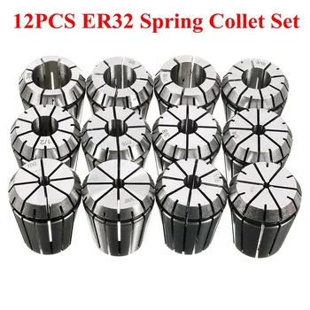 

NEW 12PCS ER32 Spring Collet Set Accuracy 0.015 for CNC Milling Tool Holder Engraving Machine Spindle Motor