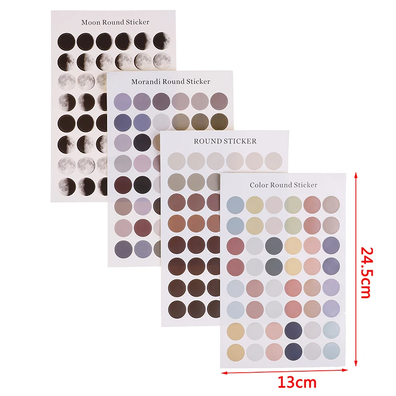 48pcs/sheet Dot Shape Stickers Labels For School Cute Teacher Reward Sticker Gift Kid Hand Body Sticker Toys sticker toy