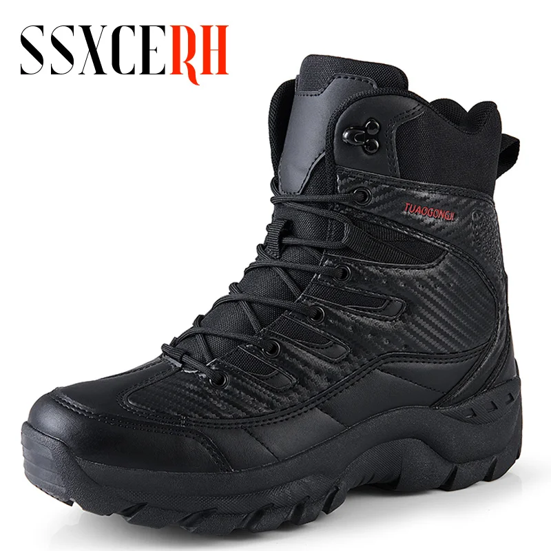 Military Tactical Men's Boots Waterproof Leather Desert Boot Combat