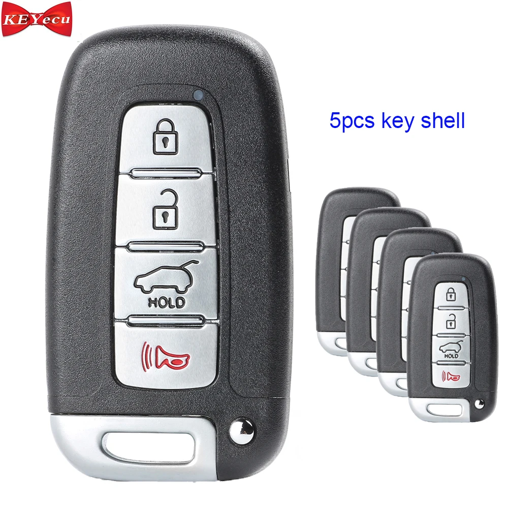 KEYECU 5 шт. для hyundai Azera Elantra Equus Genesis Sonata для Kia Optima Forte дистанционного ключа автомобиля чехол Fob SY5HMFNA04