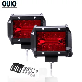 

Led Work Light 60W Light Bar 12V Car Light Red Light Beam 4 inch Flood Spot Light for Driving Fog Lamp Offroad Truck Boat Lamp